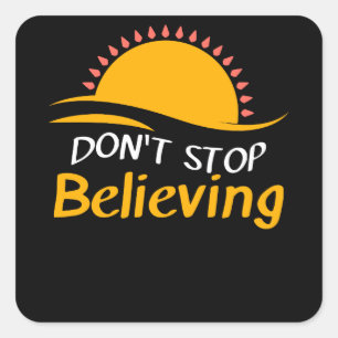 Beleef geen reis Inspirerend Vierkante Sticker