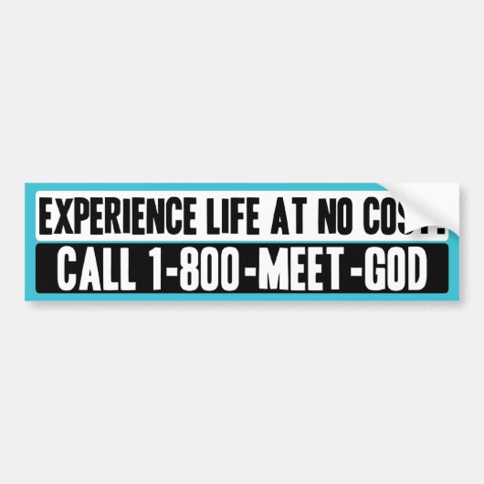 Beleef het leven bumpersticker (Voorkant)