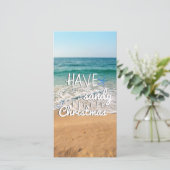 Beleef jezelf een zanderig klein kerstfeest feestdagenkaart (Staand voorkant)