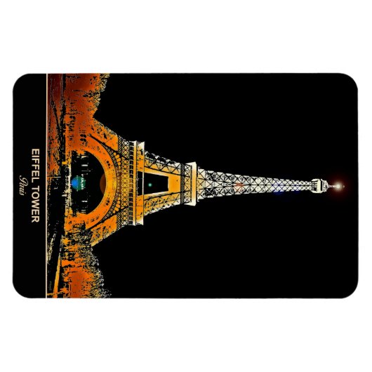 Beleef Parijs van bovenaf: Eiffeltoren flexibel Magneet (Horizontaal)