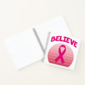 Beleef roze ribbon Retro Journal Notitieboek (Binnen)