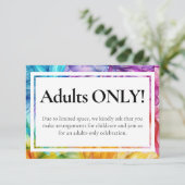 BELEEFD geen kinder bruiloft etherische bloei Informatiekaartje (Staand voorkant)