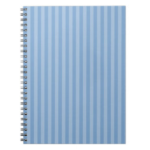 Beleefde Lichtblauwe Monochrome Verticale Strepen Notitieboek