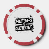Beleefdheid is subversief poker chips (Achterkant)