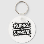 Beleefdheid is subversief sleutelhanger (Achterkant)