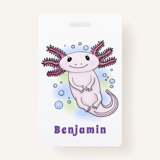 Belegend pink axolotl badge (Voorkant)