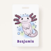 Belegend pink axolotl badge (Achterkant)