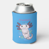 Belegend pink axolotl blikjeskoeler (Blikje Achterkant)