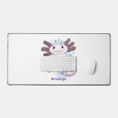 Belegend pink axolotl bureaumat (Keyboard & Muis)