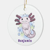 Belegend pink axolotl keramisch ornament (Links)