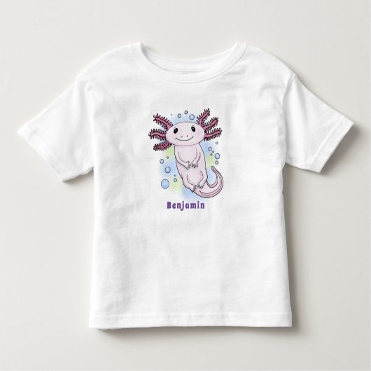 Belegend pink axolotl kinder shirts (Voorkant)