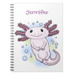 Belegend pink axolotl notitieboek