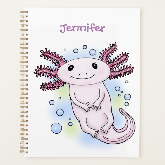 Belegend pink axolotl planner (Voorkant)