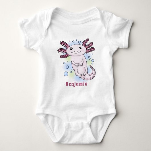 Belegend pink axolotl romper (Voorkant)