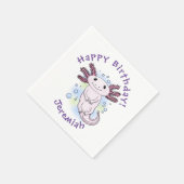 Belegend pink axolotl servet (Hoek)