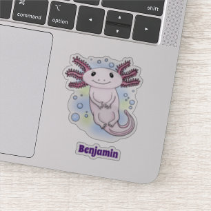 Belegend pink axolotl sticker