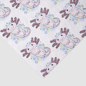 Belegend pink axolotl tissuepapier (Detail)