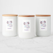 Belegend pink axolotl voedselcontainer etiket (Flessen)