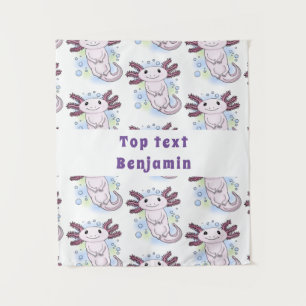 Belegend pink axolotl wandkleed