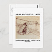 Belegeringsmachine (1480) Leonardo da Vinci Briefkaart (Voorkant / Achterkant)