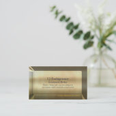 Beleggingsmakelaar luxe goudeffect visitekaartje (Staand voorkant)