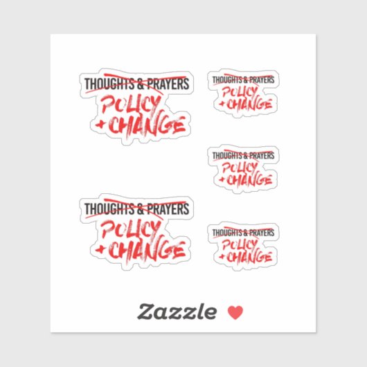 Beleid en Nu wijzigen Sticker (Vel)