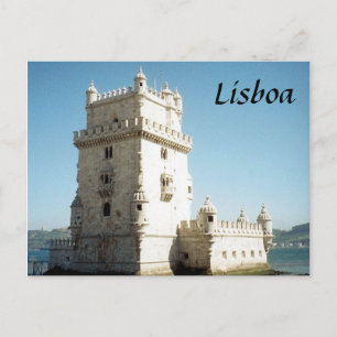 belem tower lisbon briefkaart