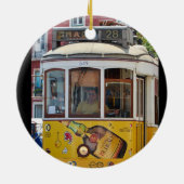 Belem Tower Scene Circle Kerstversiering Keramisch Ornament (Achterkant)