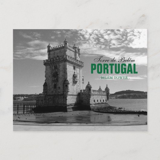  Belem Tower Silhouette 3 | Torre Belem Briefkaart (Voorkant)