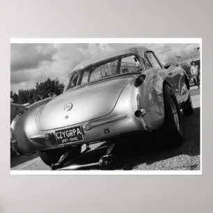  belemmering - 1957 Chevy Corvette Gasser Poster