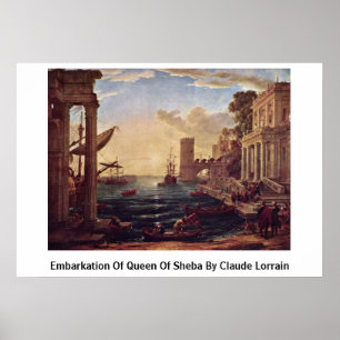 Belemmering van de koningin van Sheba door Claude Poster