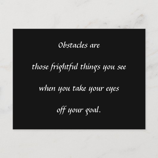 Belemmeringen Briefkaart (Voorkant)