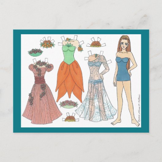 Belethwen Elf Paper Doll Briefkaart (Voorkant)