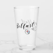 Belfast Flag Heart, Noord-Ierland Glas (Voorkant)
