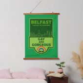 Belfast Gay Pride - Brighton België - LGBT Hangend Wandkleed (Slaapkamer)