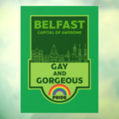Belfast Gay Pride - Brighton Ierland LGBT - Raamsticker (Vel 3)