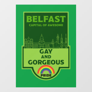 Belfast Gay Pride - Brighton Ierland LGBT - Raamsticker