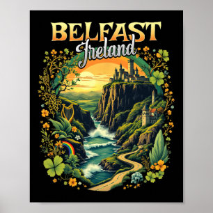 Belfast Ierland Vakantie Reis Iers Souvenir Poster