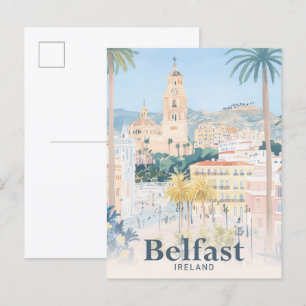 Belfast Ireland Waterverf reisillustratie Briefkaart