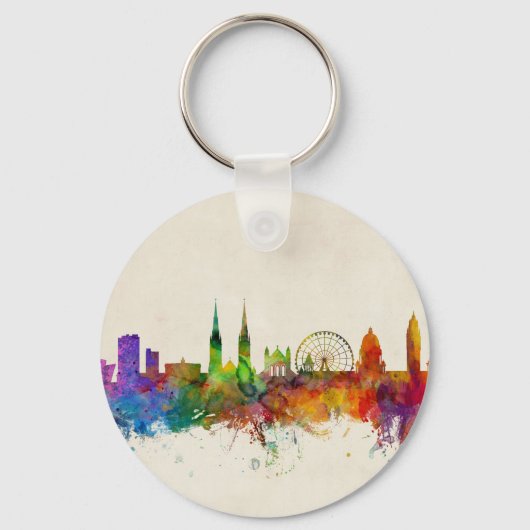 Belfast Northern Ireland Skyline Sleutelhanger (Voorkant)