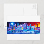 Belfast Panoramic met beroemde merktekens Briefkaart (Voorkant / Achterkant)