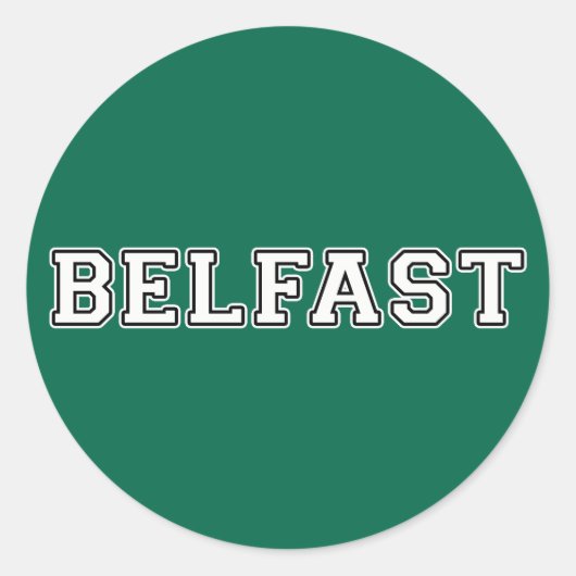 Belfast Ronde Sticker (Voorkant)