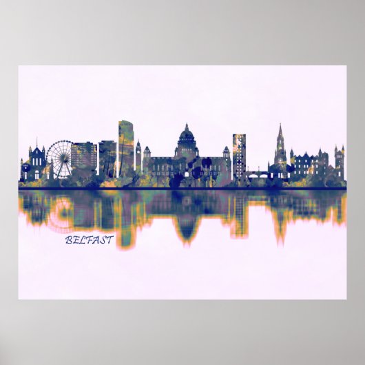Belfast Skyline Poster (Voorkant)