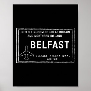 Belfast Uk havenstempel vakantie reis souvenir Poster