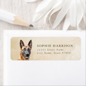 Belge Malinois Adresse de retour Étiquettes (En situation)