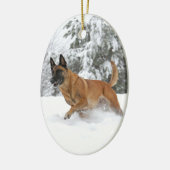 Belge Malinois en ornement de neige (Gauche)