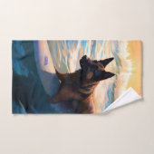 Belge Shepherd Beach Surf Peinture (Serviette à main)