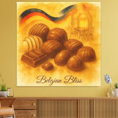 Belgian Bliss – Belgian Chocolate Waterverf Canvas Afdruk (Insitu (Woonkamer))