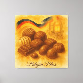 Belgian Bliss – Belgian Chocolate Waterverf Canvas Afdruk (Voorkant)