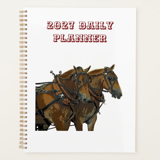 Belgian Draft Horse Daily Planner (Devant)